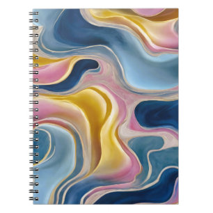 Carnet "Zahara" Flux de bleus, roses et sable