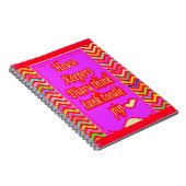 CARNET ZANY ART DESIGN AVEC MOTS MÉNAGERS (Côté Droit)