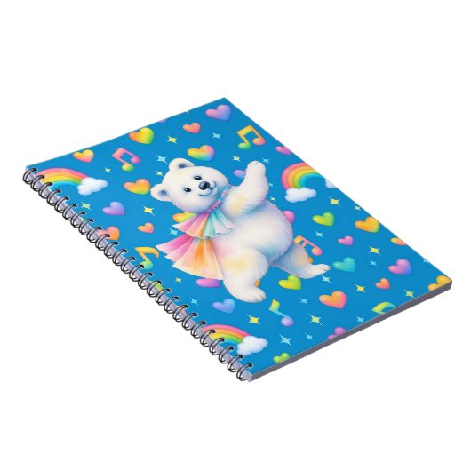 Carnet Zarah Dancing Polar Bear Notebook (Côté Droit)