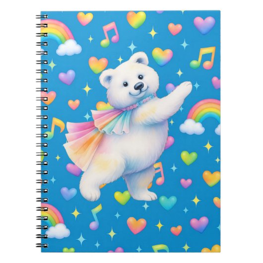 Carnet Zarah Dancing Polar Bear Notebook (Devant)