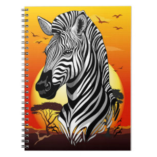 Carnet Zebra African Savanna Wild Animal