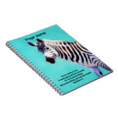 Carnet Zebra Art Création Bible Verse Faith Prière (Côté Droit)