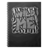 Carnet Zebra Black and Light Grey Wild Me (Devant)