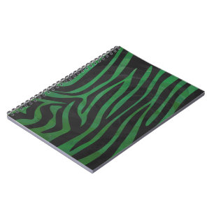 Carnet Zebra Black et Green Print