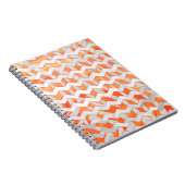 Carnet Zebra Chevron orange et blanc (Côté Droit)