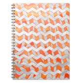 Carnet Zebra Chevron orange et blanc (Devant)