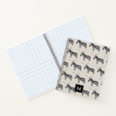Carnet Zebra Exotic Animal Motif Beige Monogramme (Intérieur)