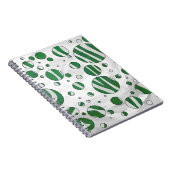 Carnet Zebra Green et White Polka Dot (Côté Droit)