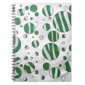 Carnet Zebra Green et White Polka Dot (Devant)