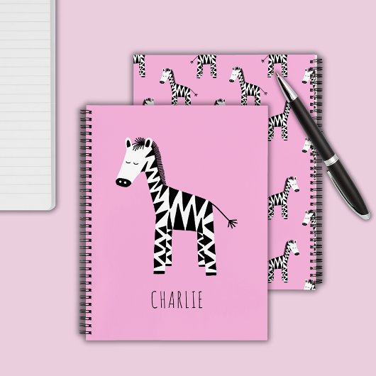 Carnet Zebra mignon enfants