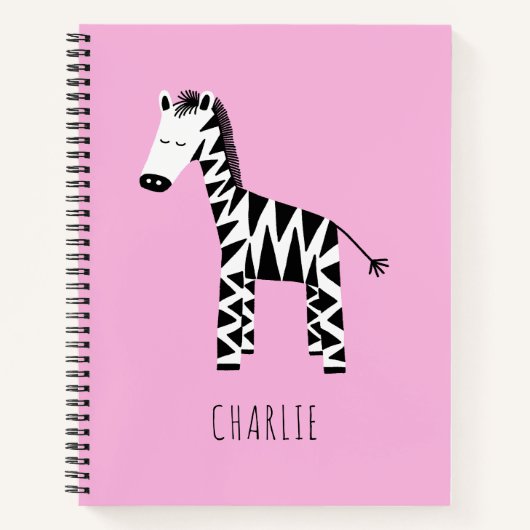 Carnet Zebra mignon enfants (Devant)