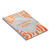 Carnet Zebra Monogram orange et blanc (Côté Droit)