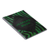 Carnet Zebra Monogramme noir et vert (Côté Droit)