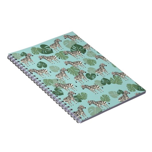 Carnet Zebra Monstera Motif (Côté Droit)