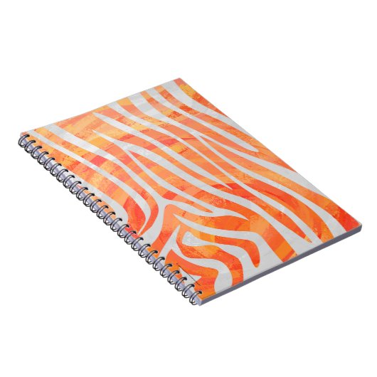 Carnet Zebra Orange and White Print (Côté Droit)