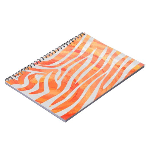 Carnet Zebra Orange and White Print (Côté gauche)