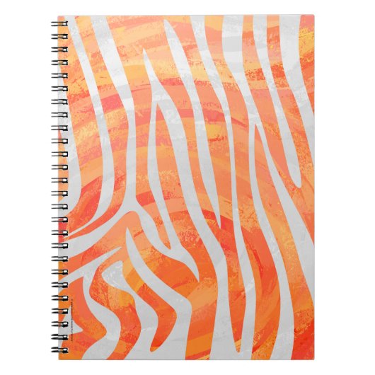 Carnet Zebra Orange and White Print (Devant)