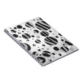 Carnet Zebra Polka point noir et gris clair (Côté Droit)