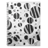 Carnet Zebra Polka point noir et gris clair (Devant)