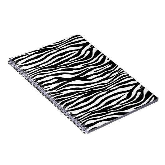 Carnet Zebra Print, Zebra Stripes, Noir Et Blanc (Côté Droit)