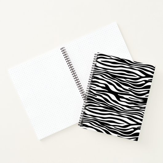Carnet Zebra Print, Zebra Stripes, Noir Et Blanc (Intérieur)
