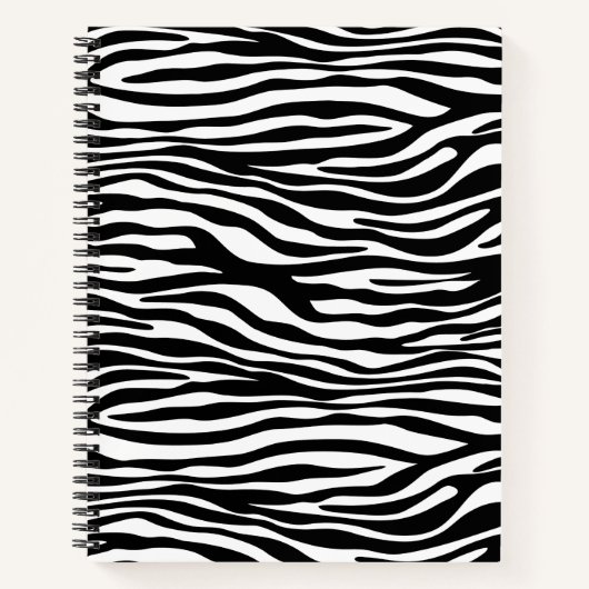 Carnet Zebra Print, Zebra Stripes, Noir Et Blanc (Devant)