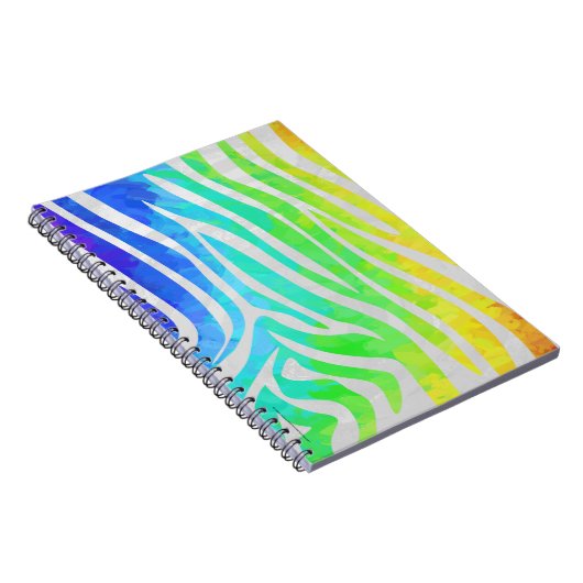 Carnet Zebra Rainbow et White Print (Côté Droit)
