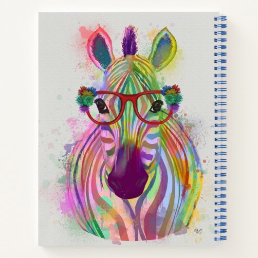 Carnet Zebra Rainbow Splash (Dos)