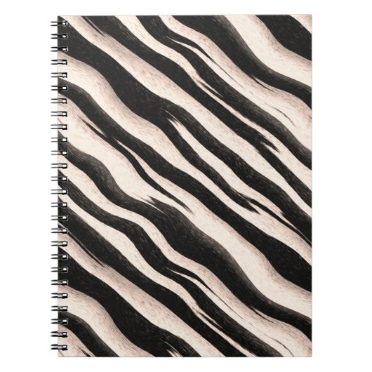 Carnet Zebra raye une texture transparente + vos idées (Devant)