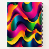 Carnet Zebra Strides Waves Rainbow Isométrique Motif (Dos)