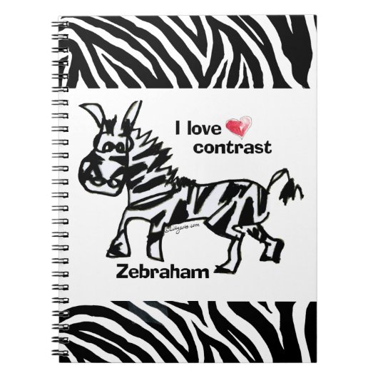 Carnet Zebraham - J'aime le contraste (Devant)