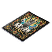Carnet Zèbre, faune Art déco (Côté gauche)