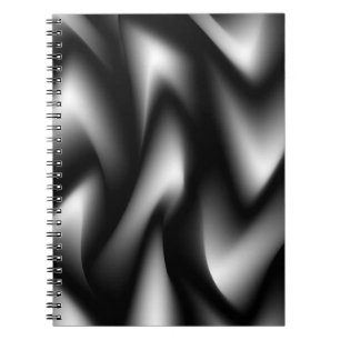 Carnet Zèbre funky abstrait noir et blanc