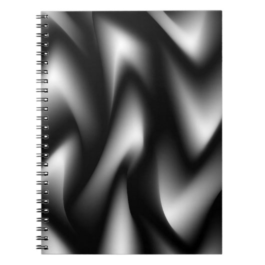 Carnet Zèbre funky abstrait noir et blanc (Devant)