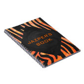 Carnet Zèbre Monogramme Orange et Noir (Côté Droit)