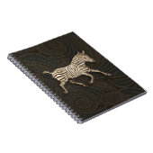 Carnet zèbre vintage avec conception paisley (Côté Droit)