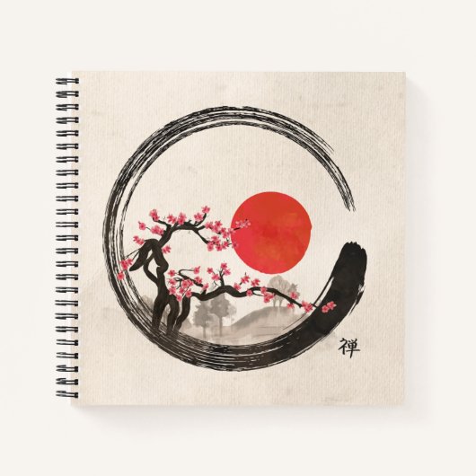 Carnet Zen Enso Circle et Sakura Tree (Devant)