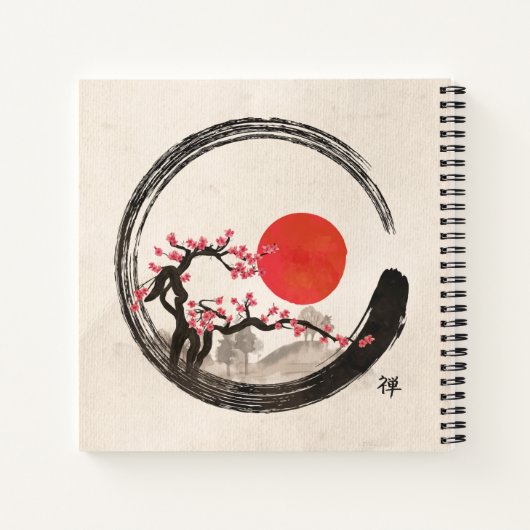 Carnet Zen Enso Circle et Sakura Tree (Dos)