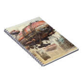 Carnet Zeppelin Steampunk vintage (9) (Côté Droit)