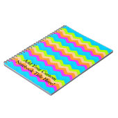 Carnet Zigzag au néon d'arc-en-ciel (Côté gauche)