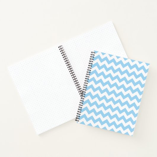 Carnet Zigzag bleu, Chevron bleu, Motif géométrique (Intérieur)