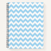 Carnet Zigzag bleu, Chevron bleu, Motif géométrique (Devant)
