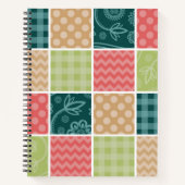 Carnet Zigzag, Chevron, En vichy, Pois, Patchwork (Devant)