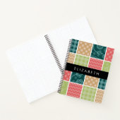 Carnet Zigzag, Chevron, En vichy, Pois, Votre Nom (Intérieur)