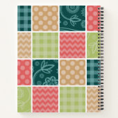 Carnet Zigzag, Chevron, En vichy, Pois, Votre Nom (Dos)