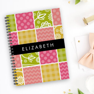 Carnet Zigzag, Chevron, Pois, En vichy, Votre Nom