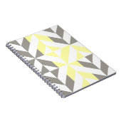 Carnet ZigZag géométrique jaune et argent (Côté Droit)