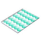 Carnet Zigzag patroon (turquoise, wit en groen) (Côté gauche)
