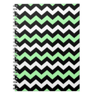Carnet Zigzag patroon (zwart, groen, wit)