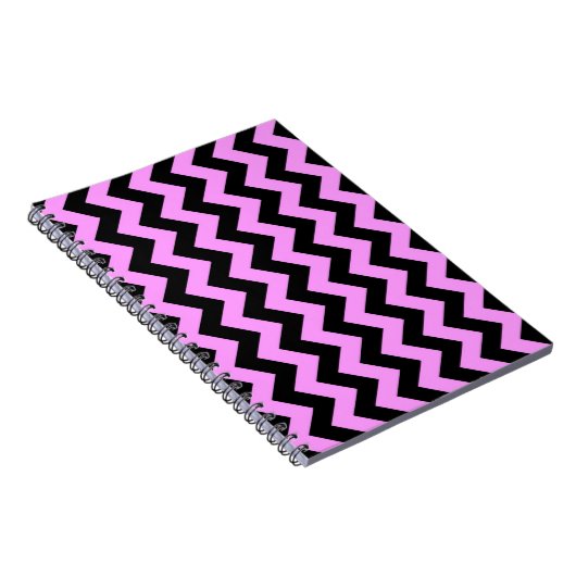 Carnet Zigzag rose et noir (Côté Droit)